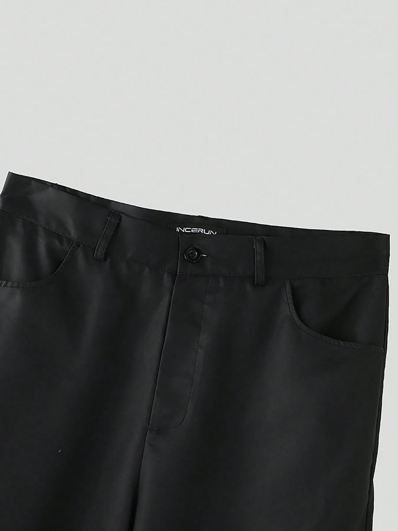 INCERUN Fashion Mens Zipper Street Hippie Loose Wide Leg Trousers Holiday Casual Culotte Bottoms Palazzo Long Pants