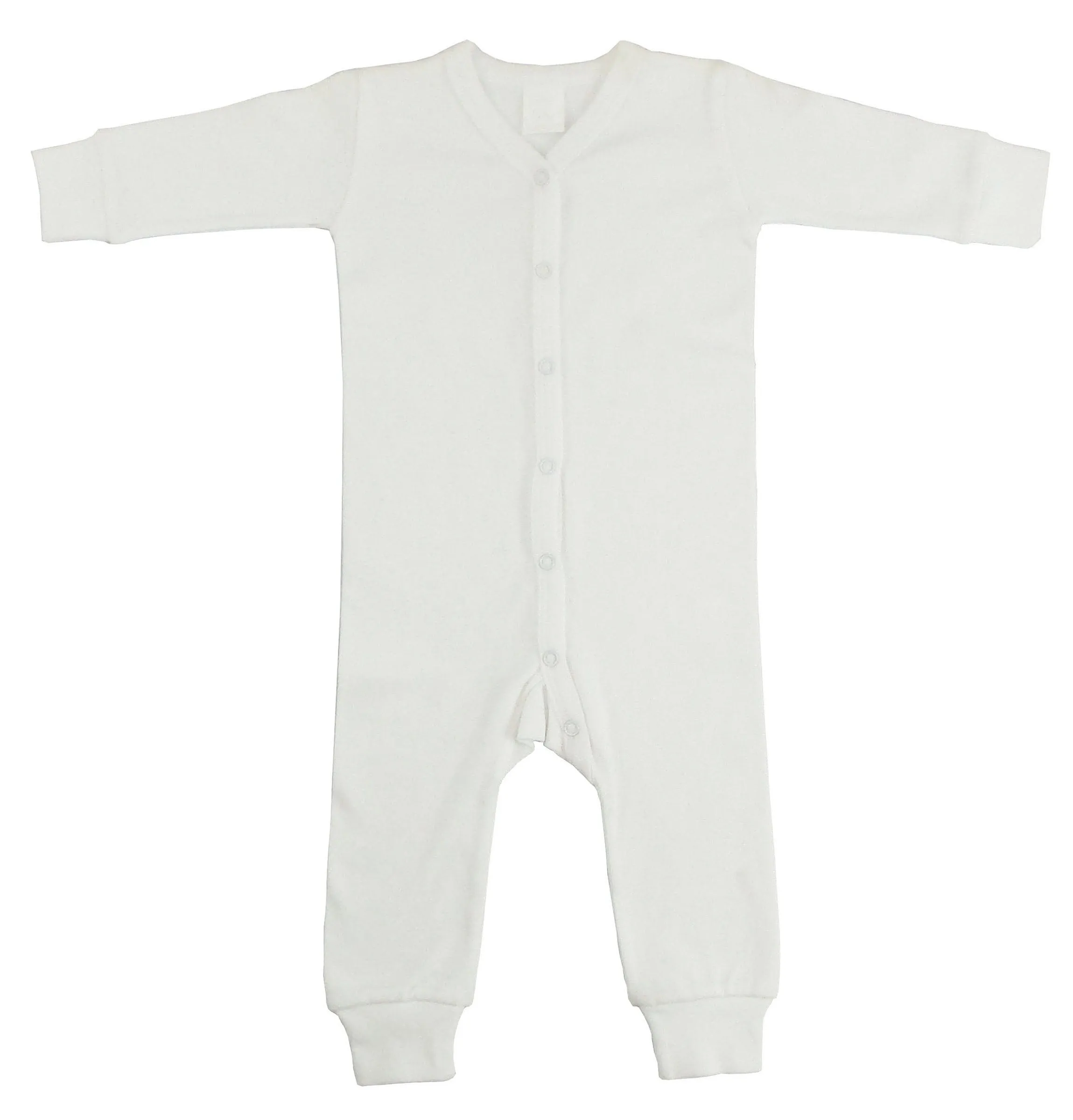 Interlock White Union Suit Long Johns 1040ws