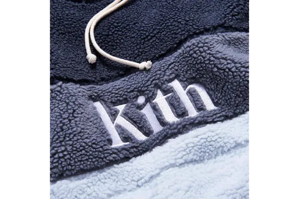 Kith "Sherpa Double Pocket" Hoodie Pearl Blue