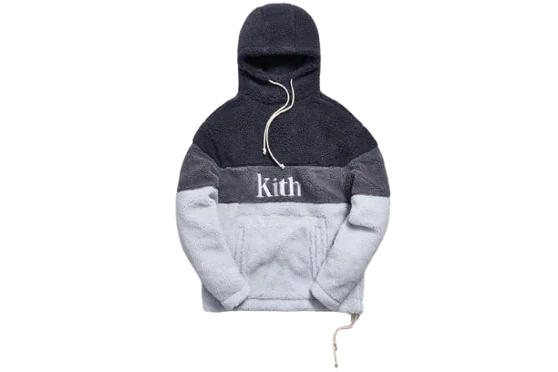 Kith "Sherpa Double Pocket" Hoodie Pearl Blue