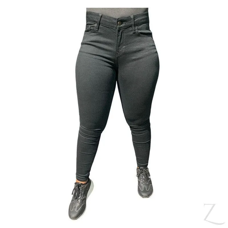 Ladies Super Stretchy Strong Skinny Denim Jeans | Plain | "Roo"