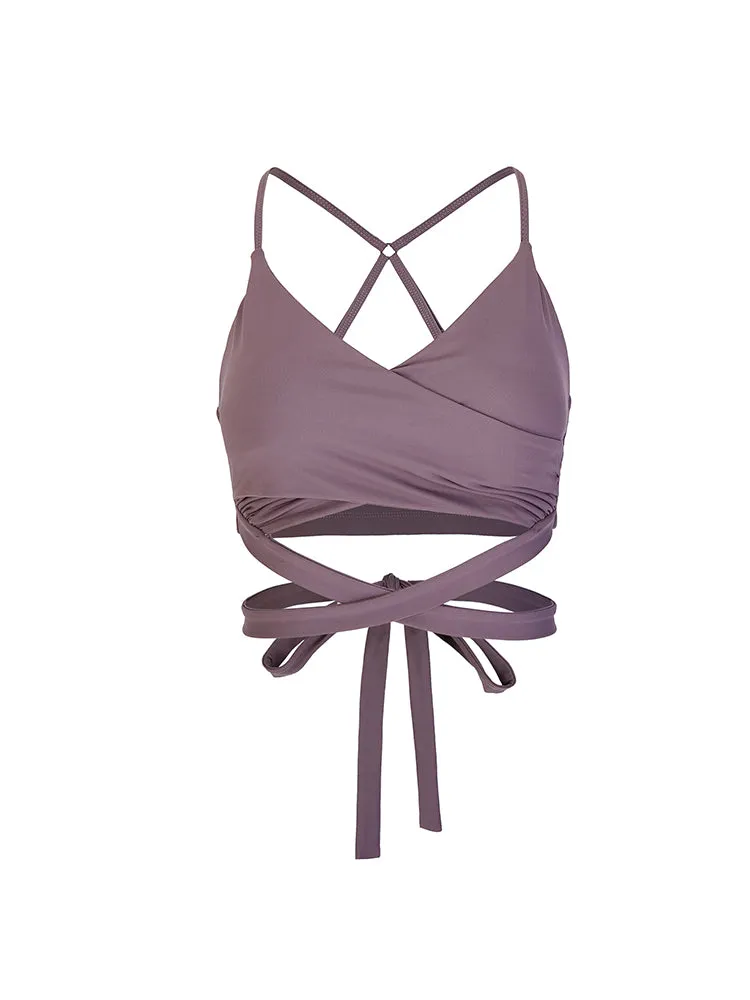 LANIKAR WRAP BRA TOP WITH TIE DETAIL