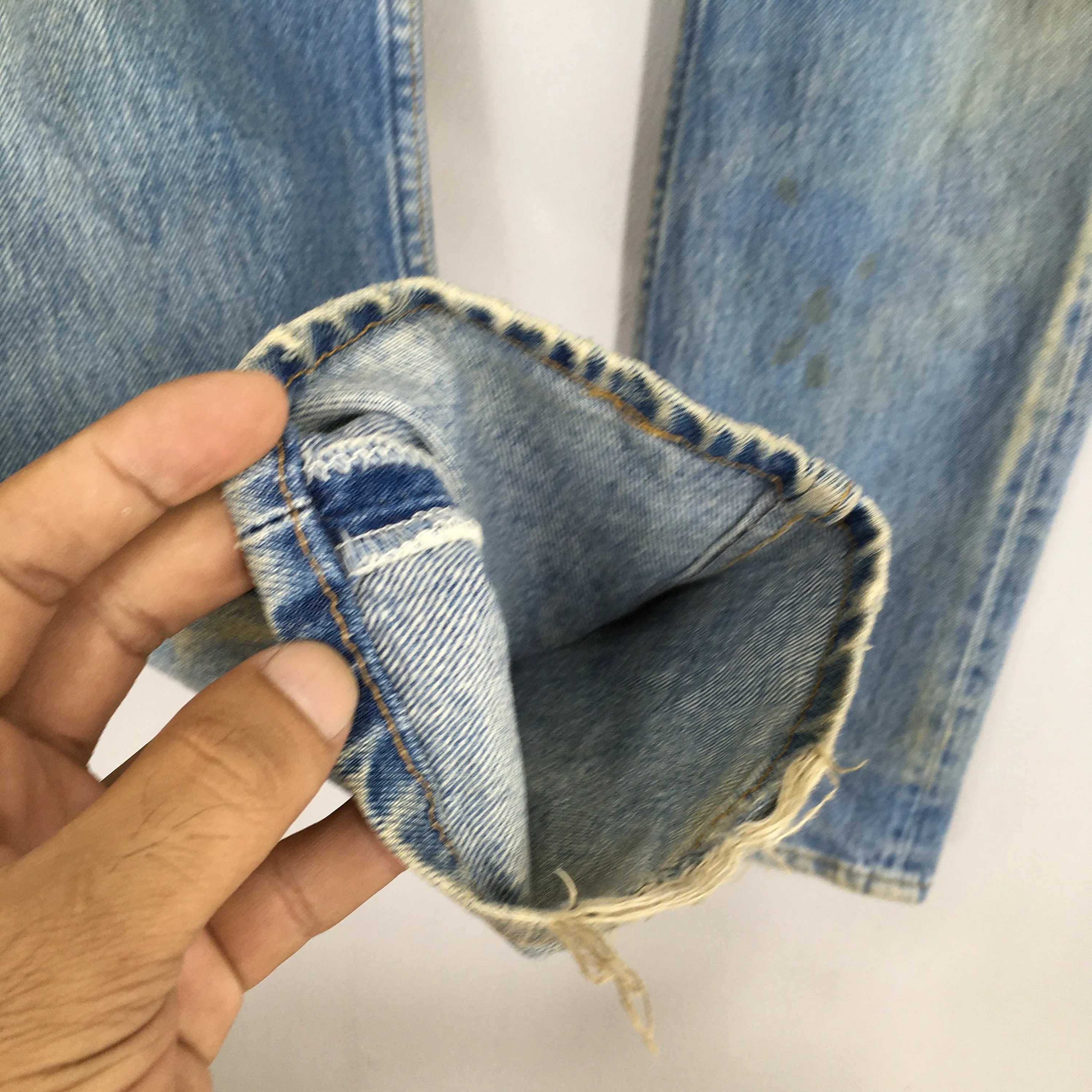 Levi's 501 Distressed Ripped Stonewash Jeans Size 29x32.5