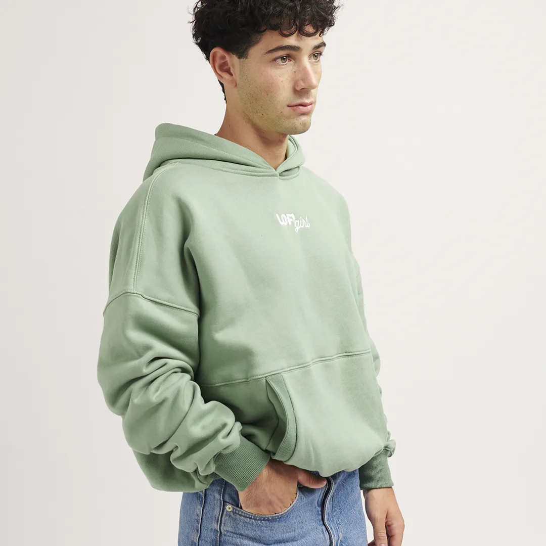 Lofi Girl Sage Green Hoodie (limited edition)