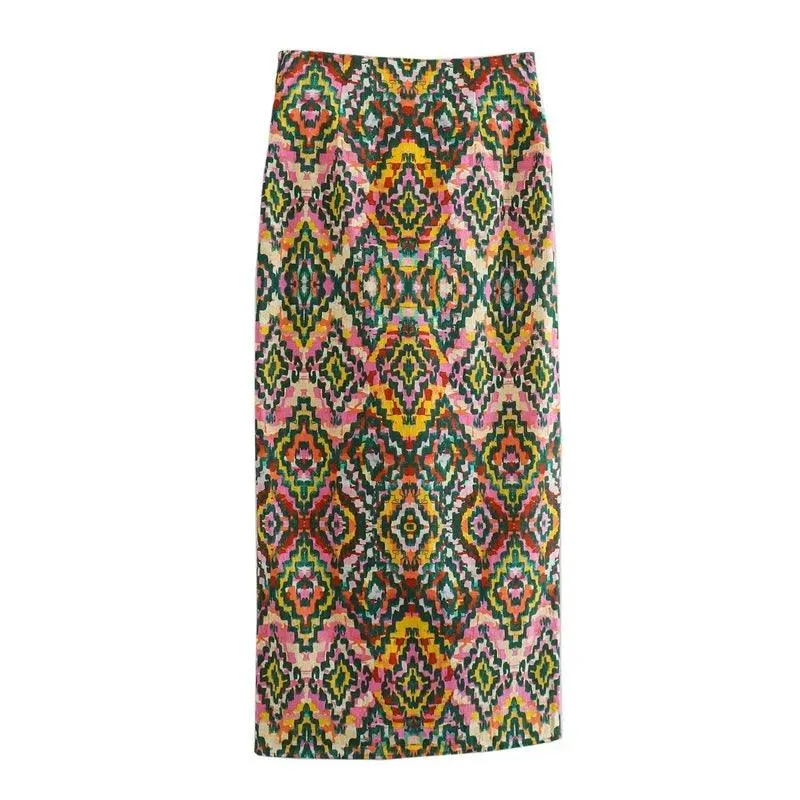 Lulu Printed Midi Skirt