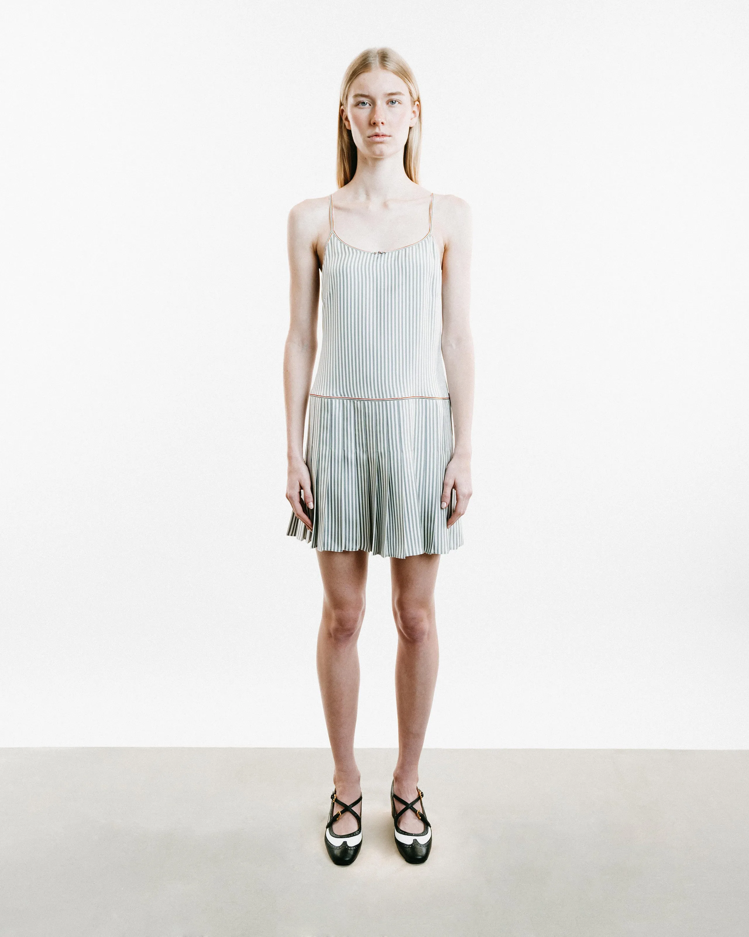 Mini Mini Pleated Bottom Slip Dress