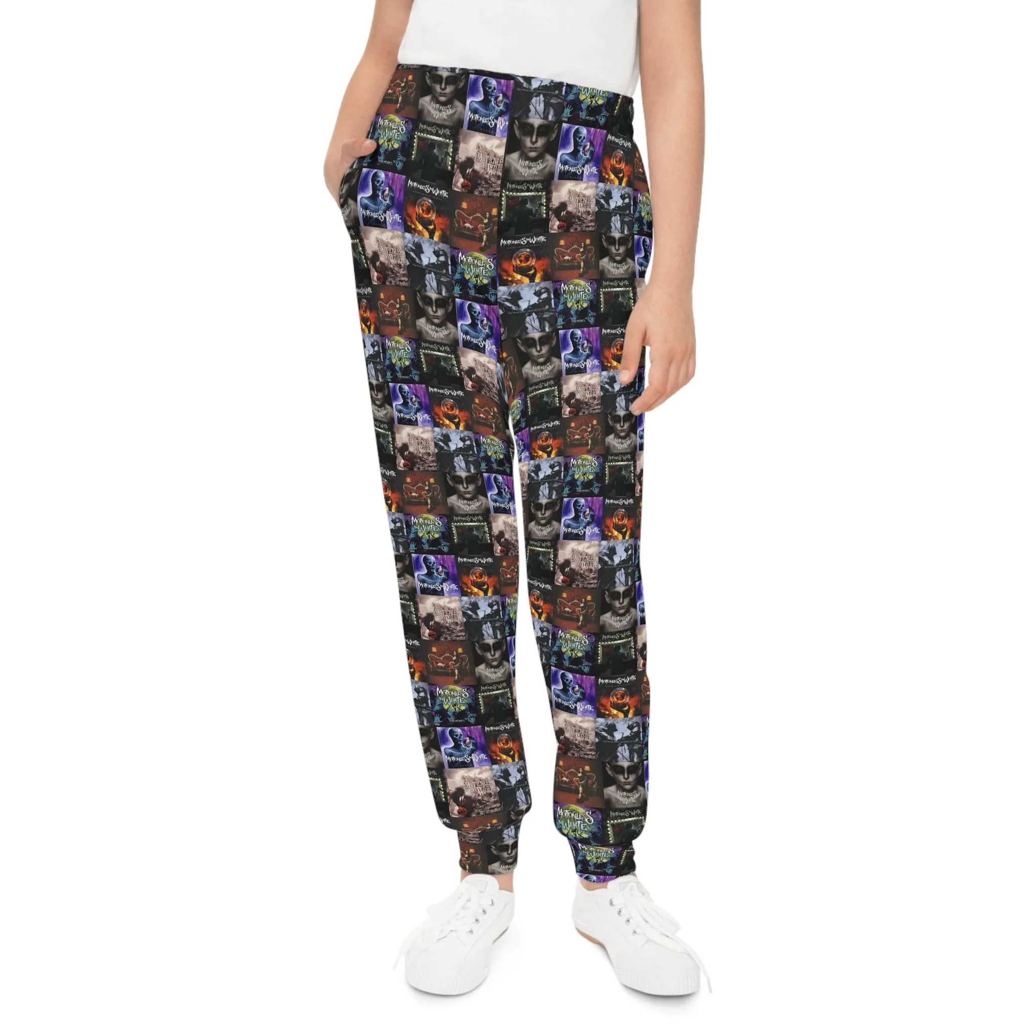 Motionless In White Album Cover Collage Youth Joggers