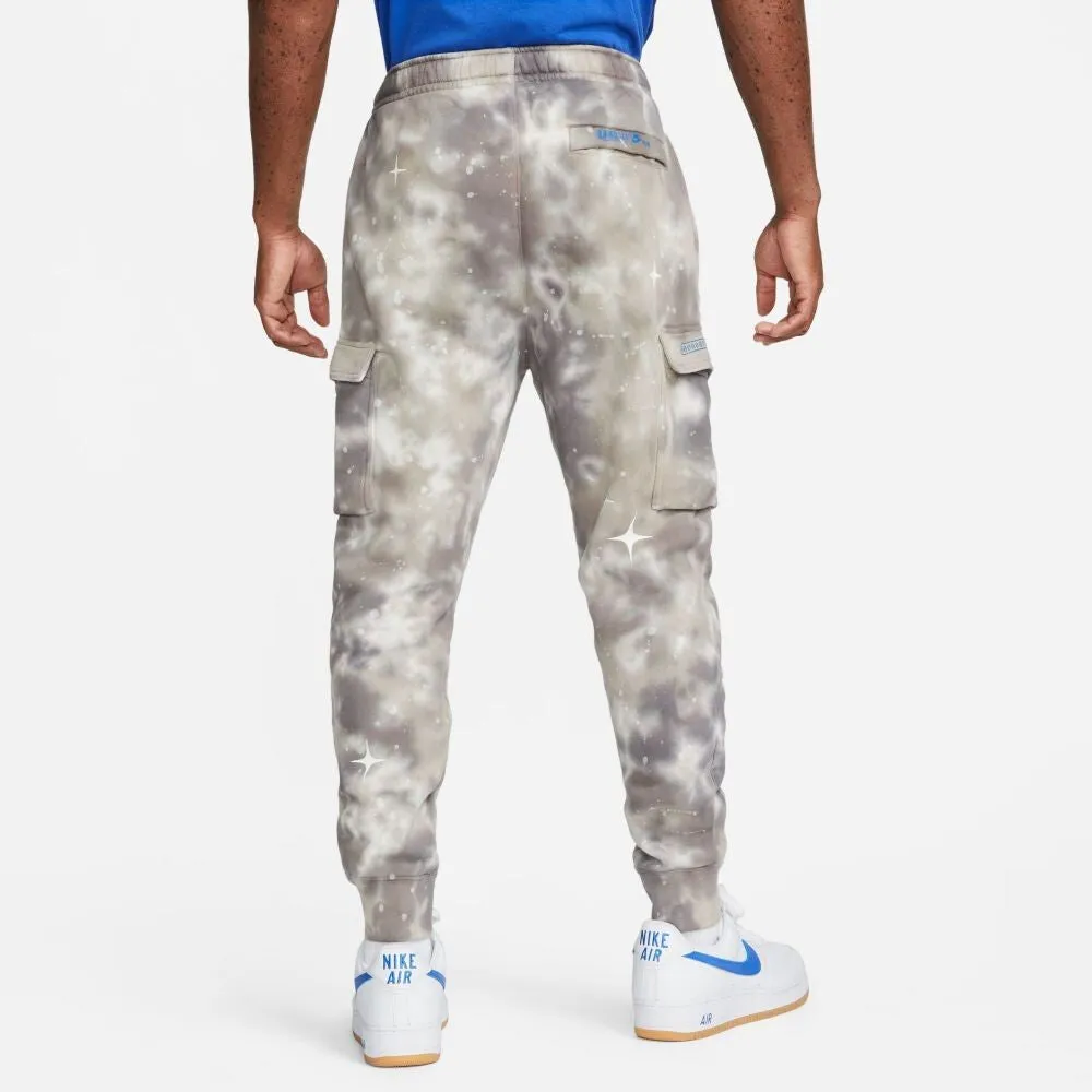 Nike Abstract Galaxy Cargo Fleece Men's SweatPants Gray-Black fb9041-126
