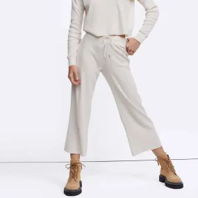 Organic Thermal Wide Leg Pant, Bone