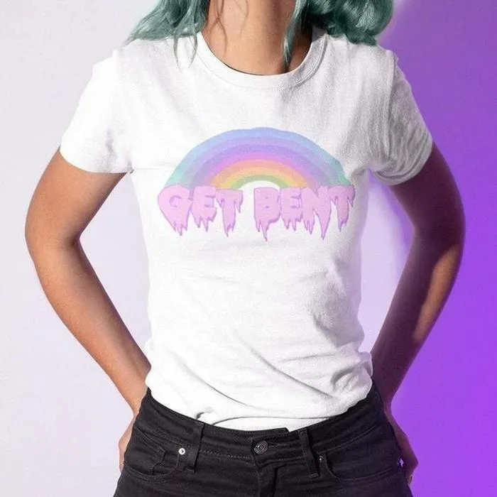 Pastel Get Bent Rainbow Tee