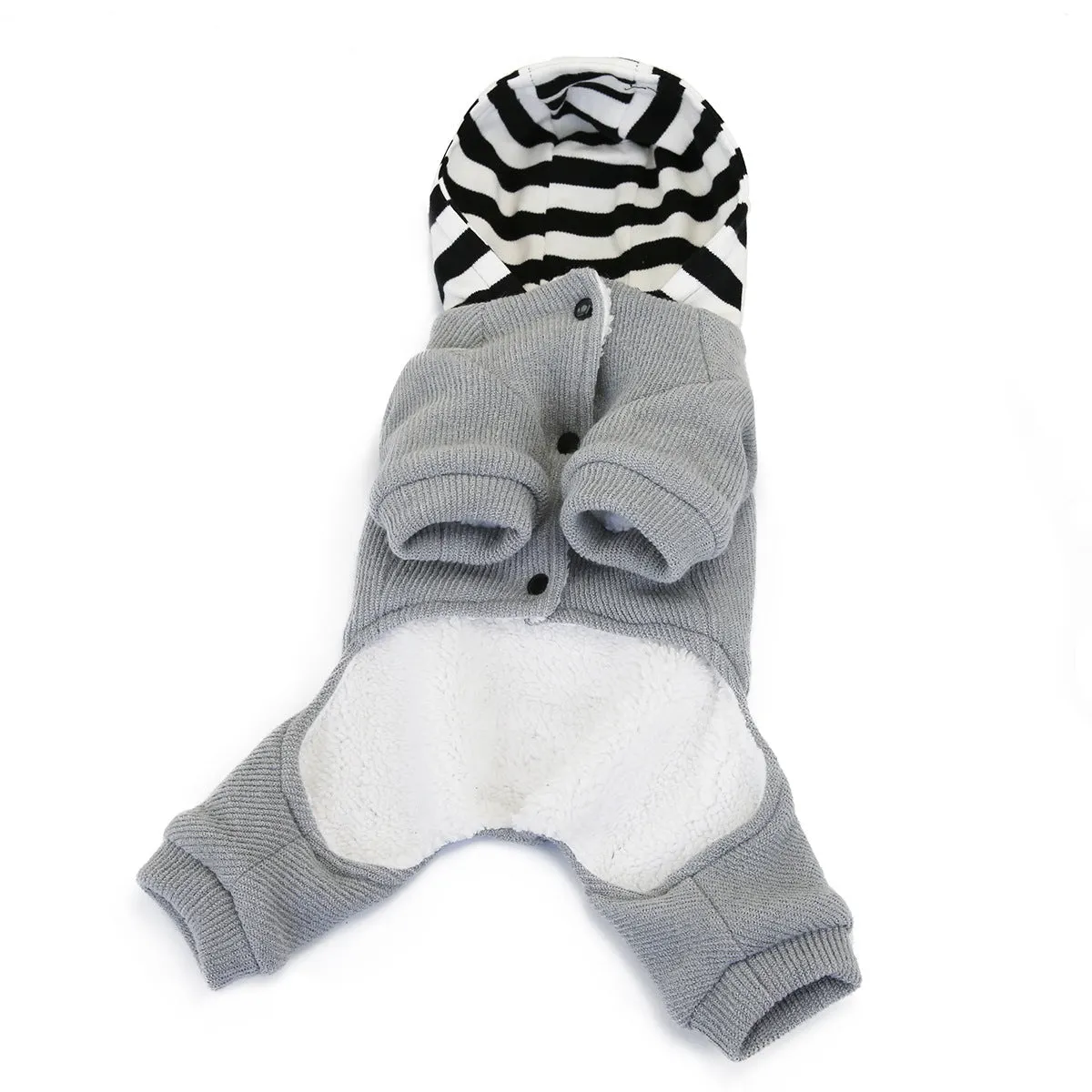 Pet clothing with hood and cashmere to keep warm in autumn and winter