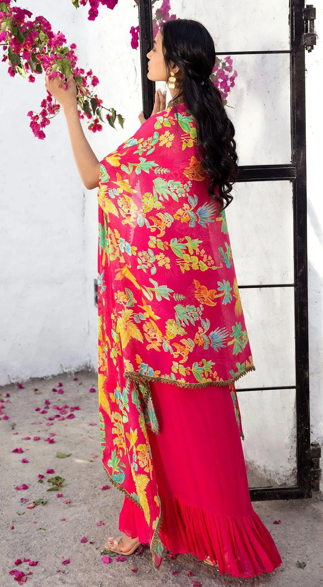 Pink Cape & Skirt Set