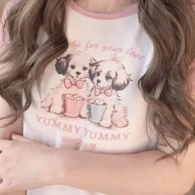 Puppy Love      Top Kawaii Academia Y2K Cottagecore Coquette Fairycore Dollette Princesscore