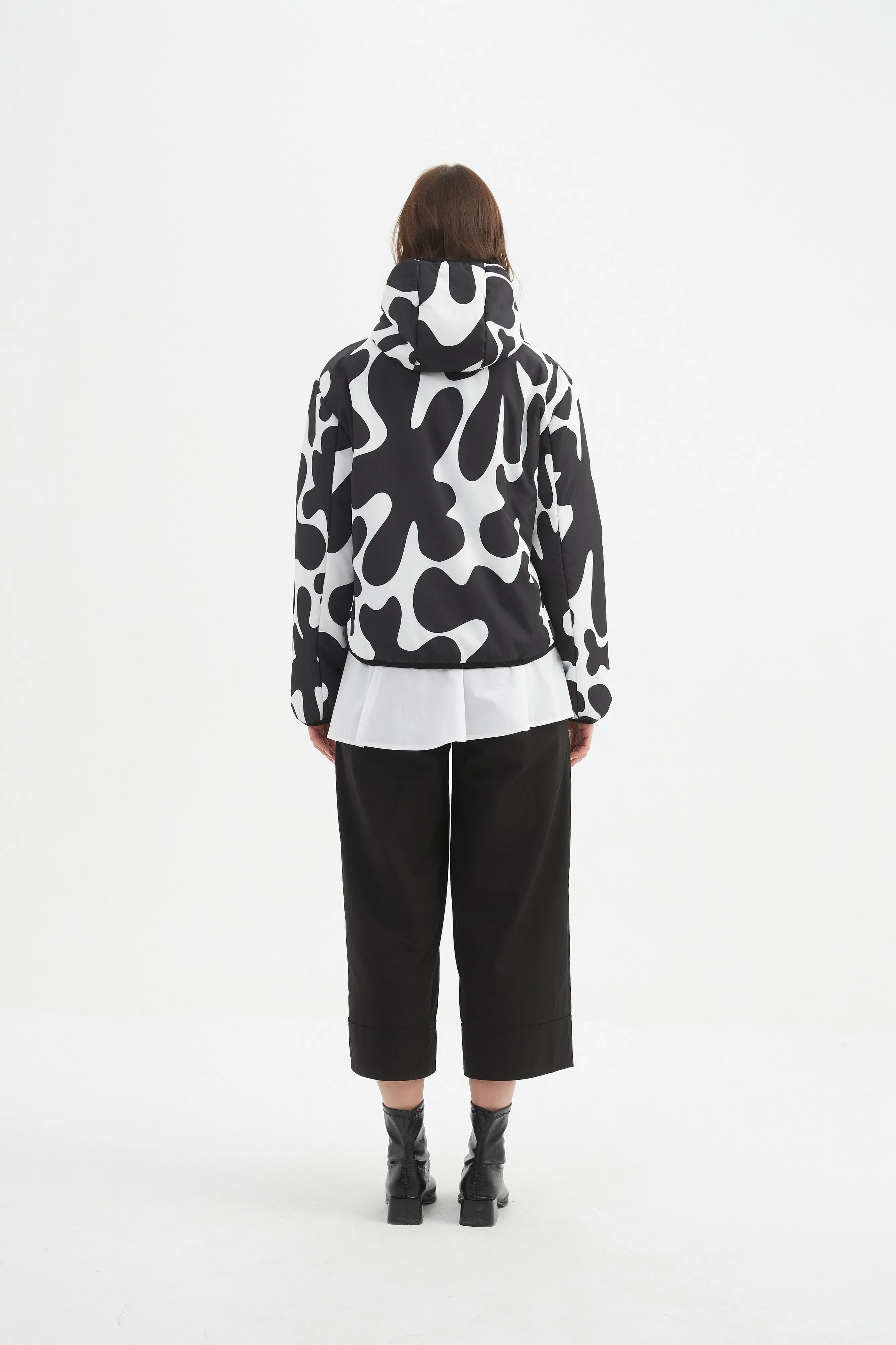 REVERSIBLE PRINT PUFFER JACKET