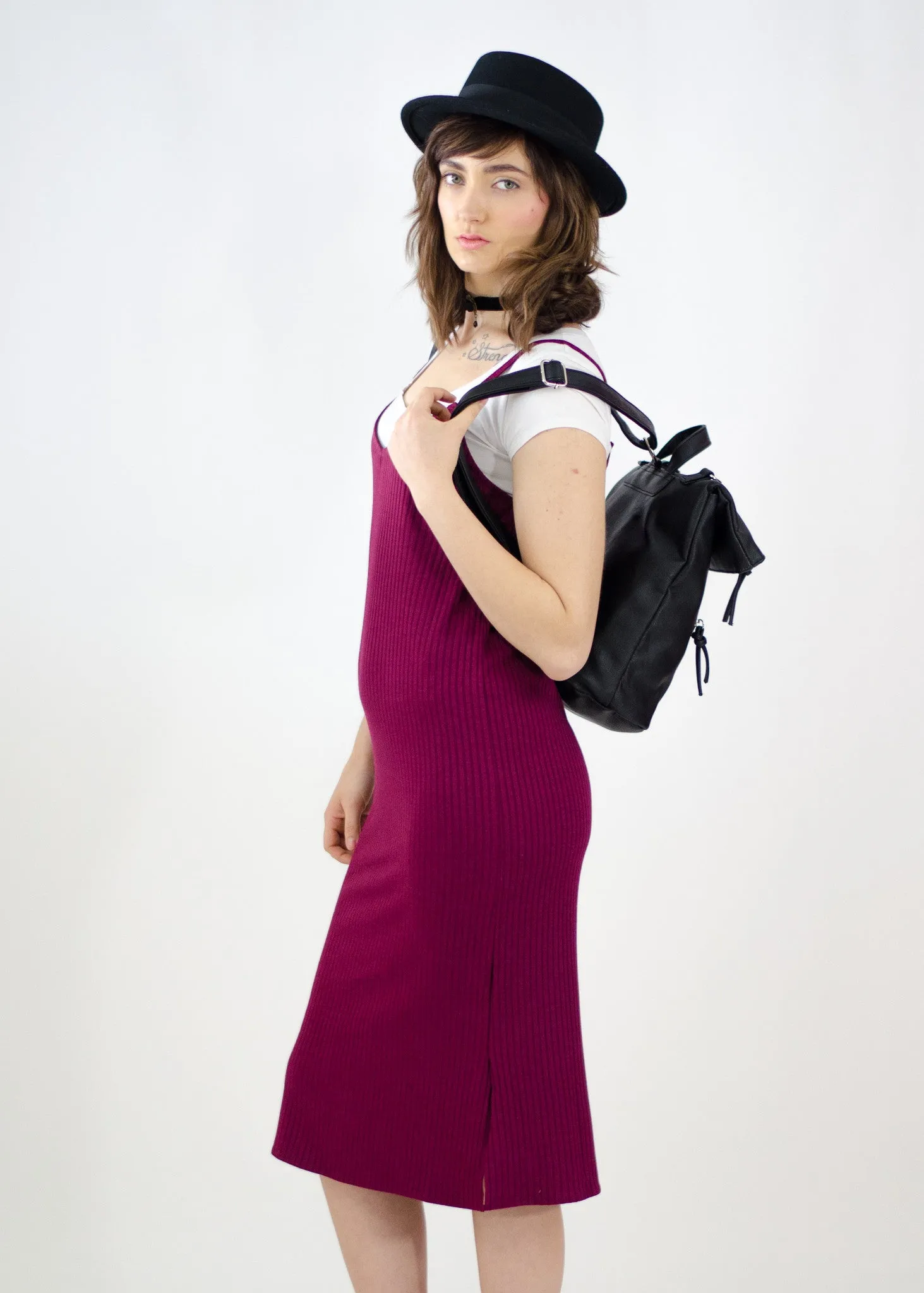 Ribbed Spaghetti Strap Dress