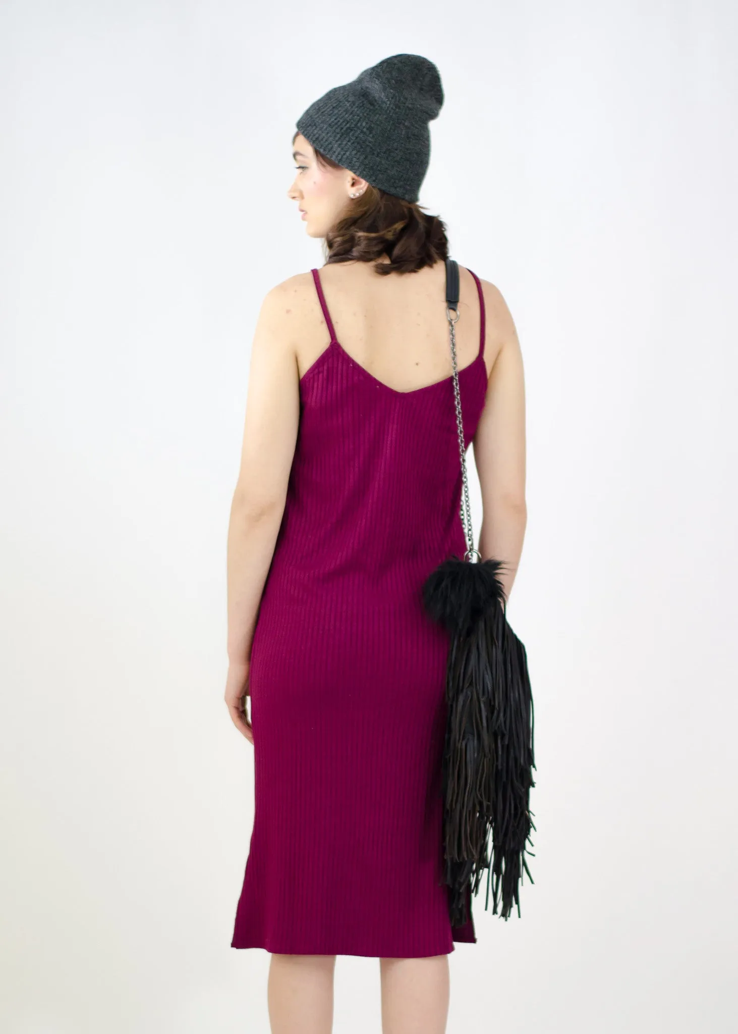 Ribbed Spaghetti Strap Dress