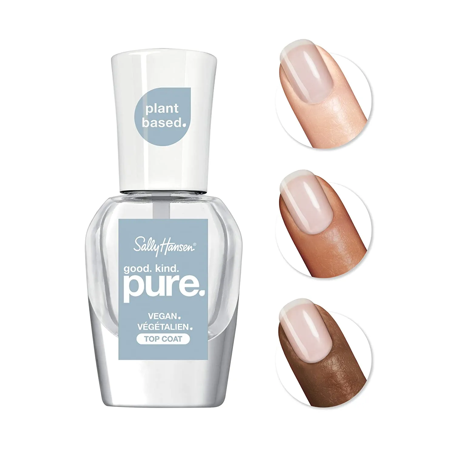 Sally Hansen - Good. Kind. Pure Vegan Nail Polish, Top coat, Packaging May Vary