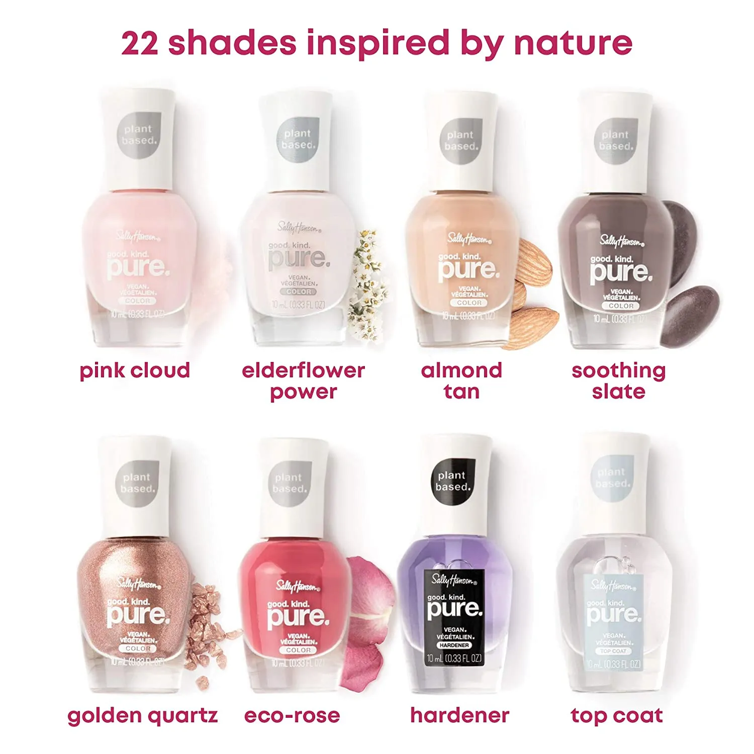 Sally Hansen - Good. Kind. Pure Vegan Nail Polish, Top coat, Packaging May Vary