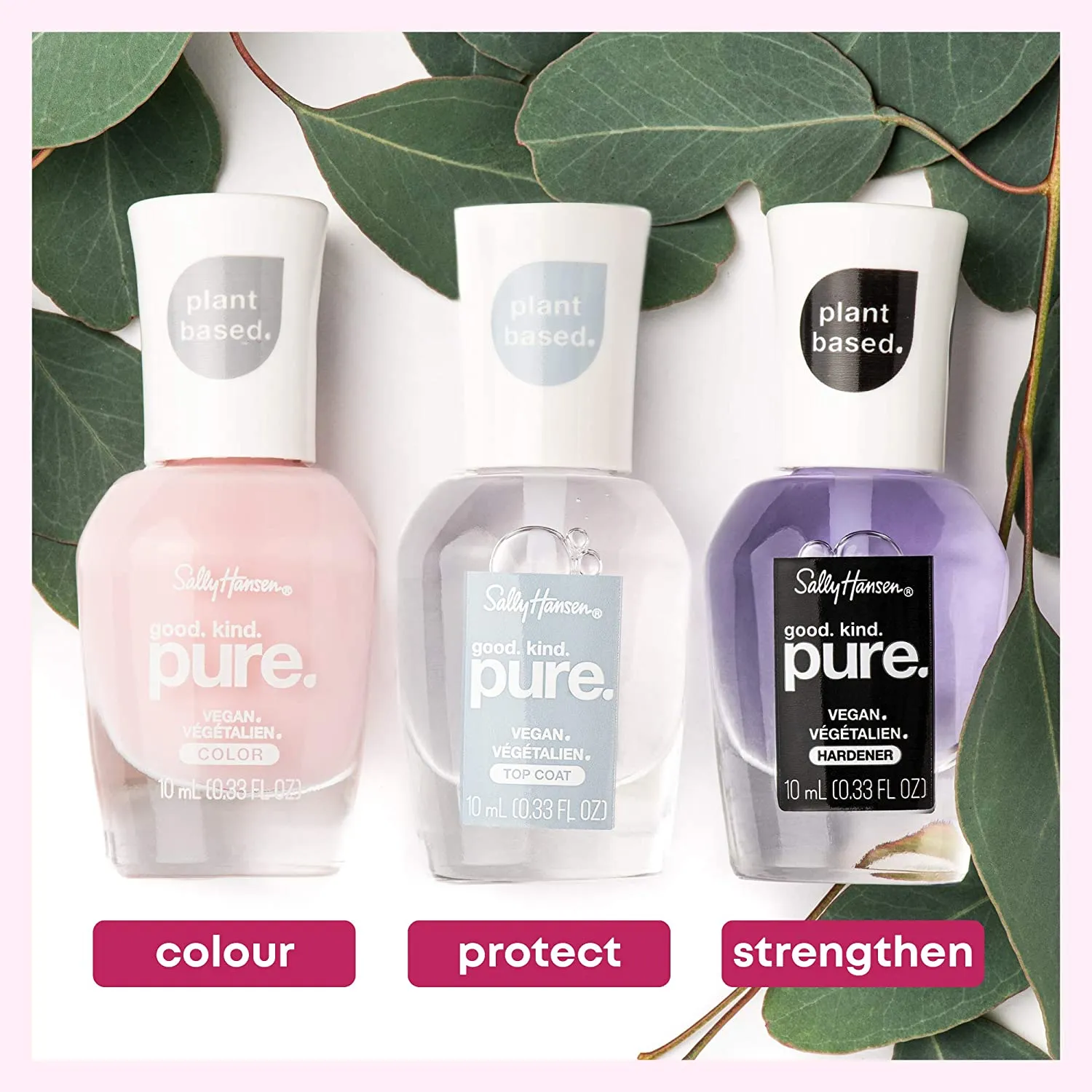 Sally Hansen - Good. Kind. Pure Vegan Nail Polish, Top coat, Packaging May Vary