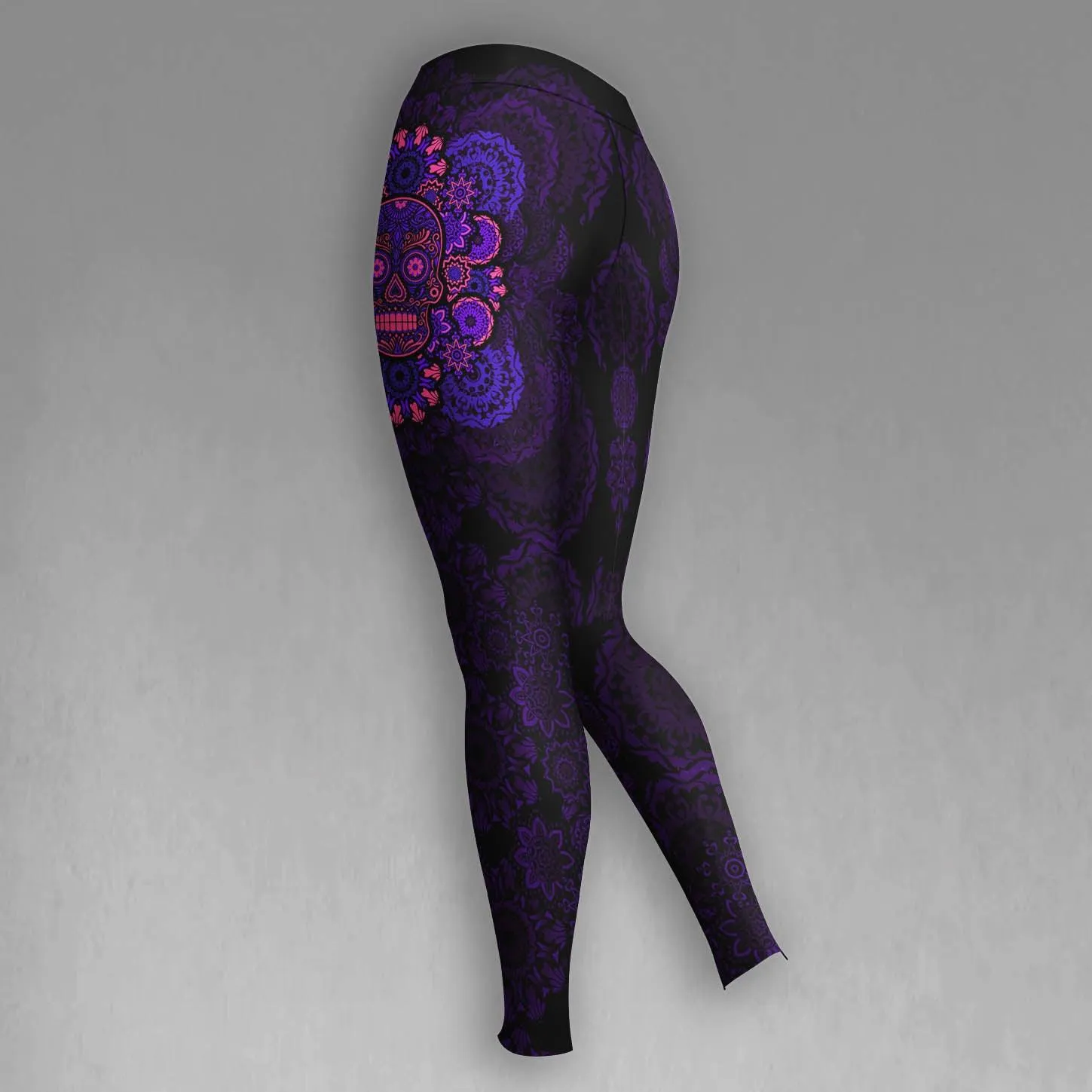 Skull Sugar Purple Gothic Combo Hoodie and Leggings