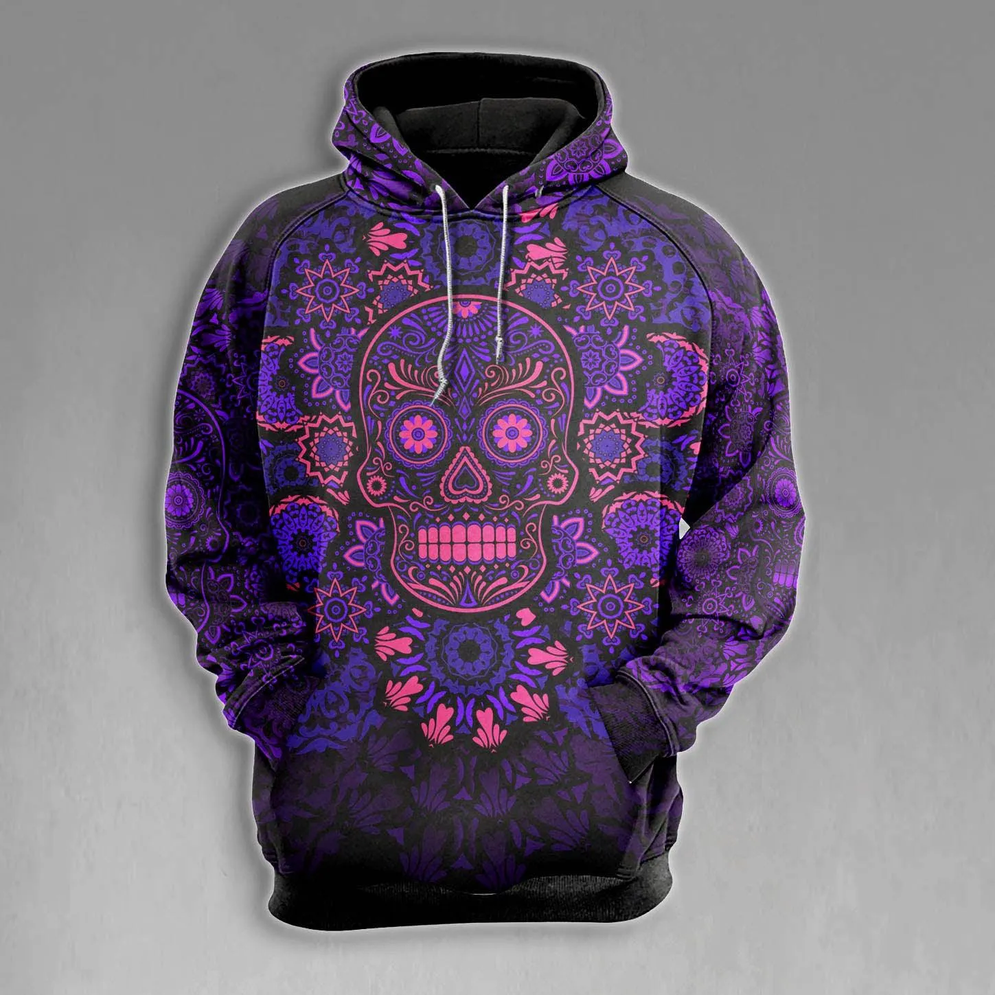 Skull Sugar Purple Gothic Combo Hoodie and Leggings