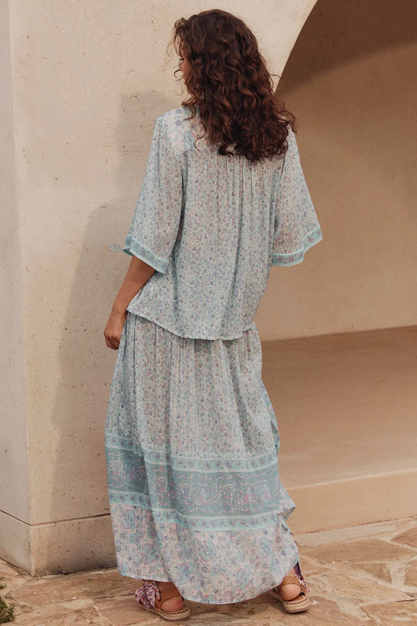 Spell - Little Bird Maxi Skirt - Sky