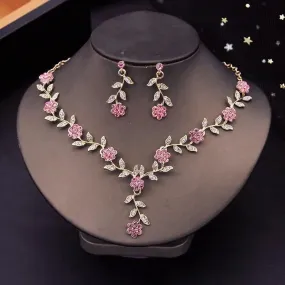 Starlit Rose Vines      Earrings and Choker Jewelry Set Kawaii Academia Y2K Cottagecore Coquette Fairycore Dollette Princesscore