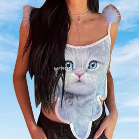 The Ice Pixie's Norwegian Forest Cat Friend     Cutecore  Corset Top Kawaii Academia Y2K Cottagecore Coquette Fairycore Dollette Princesscore