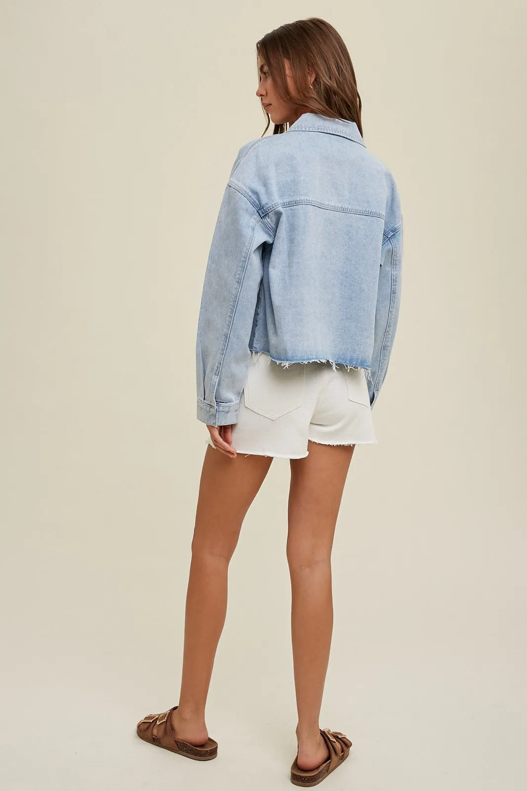 The Kya Cropped Denim Jacket