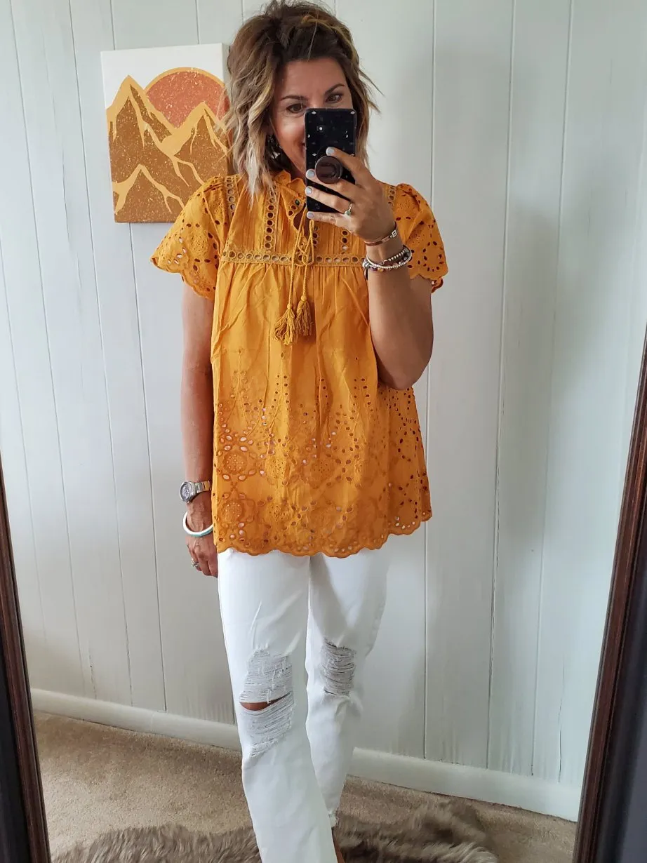 The Norfolk Eyelet Top