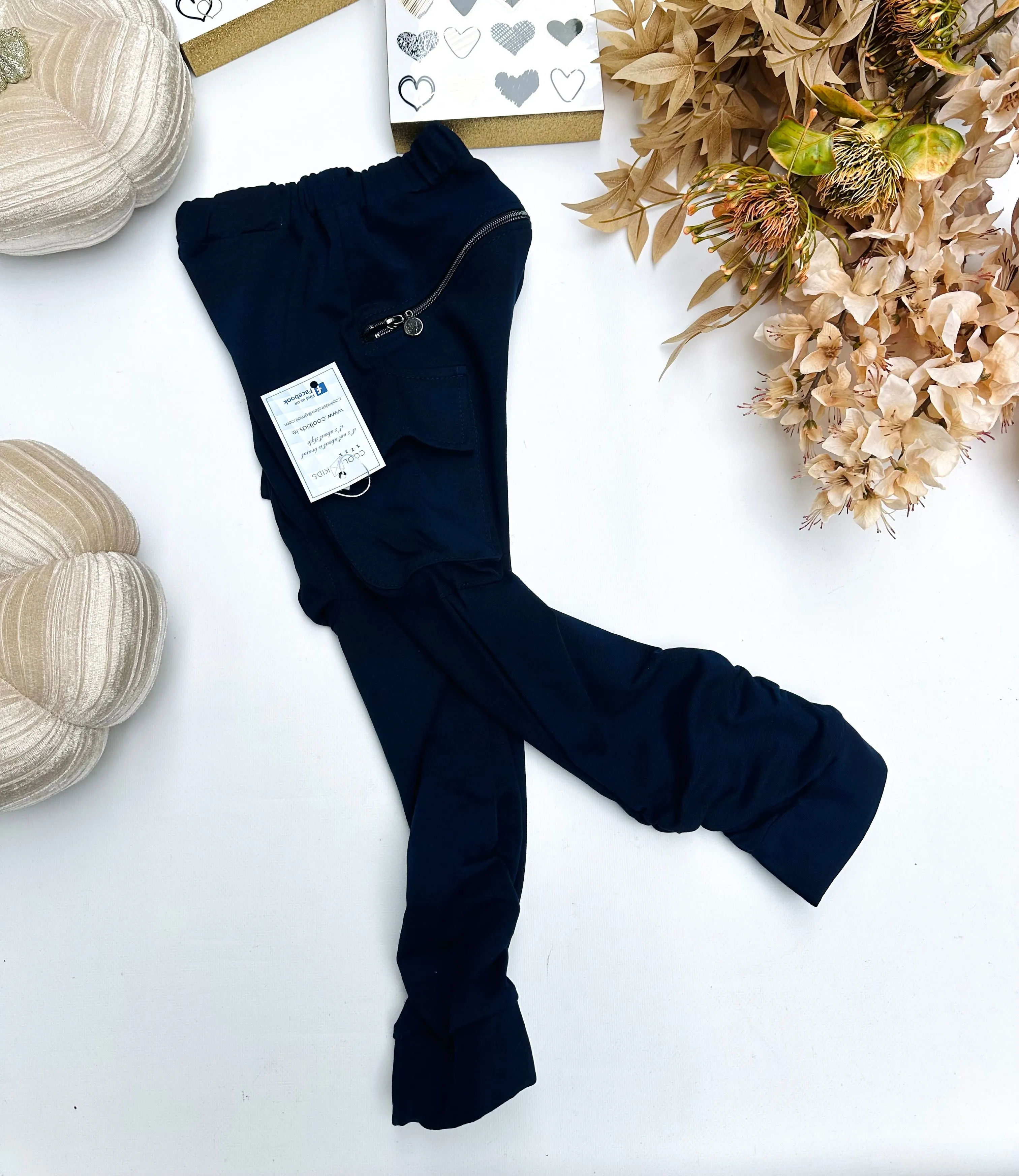 Tie dye navy cargo pants