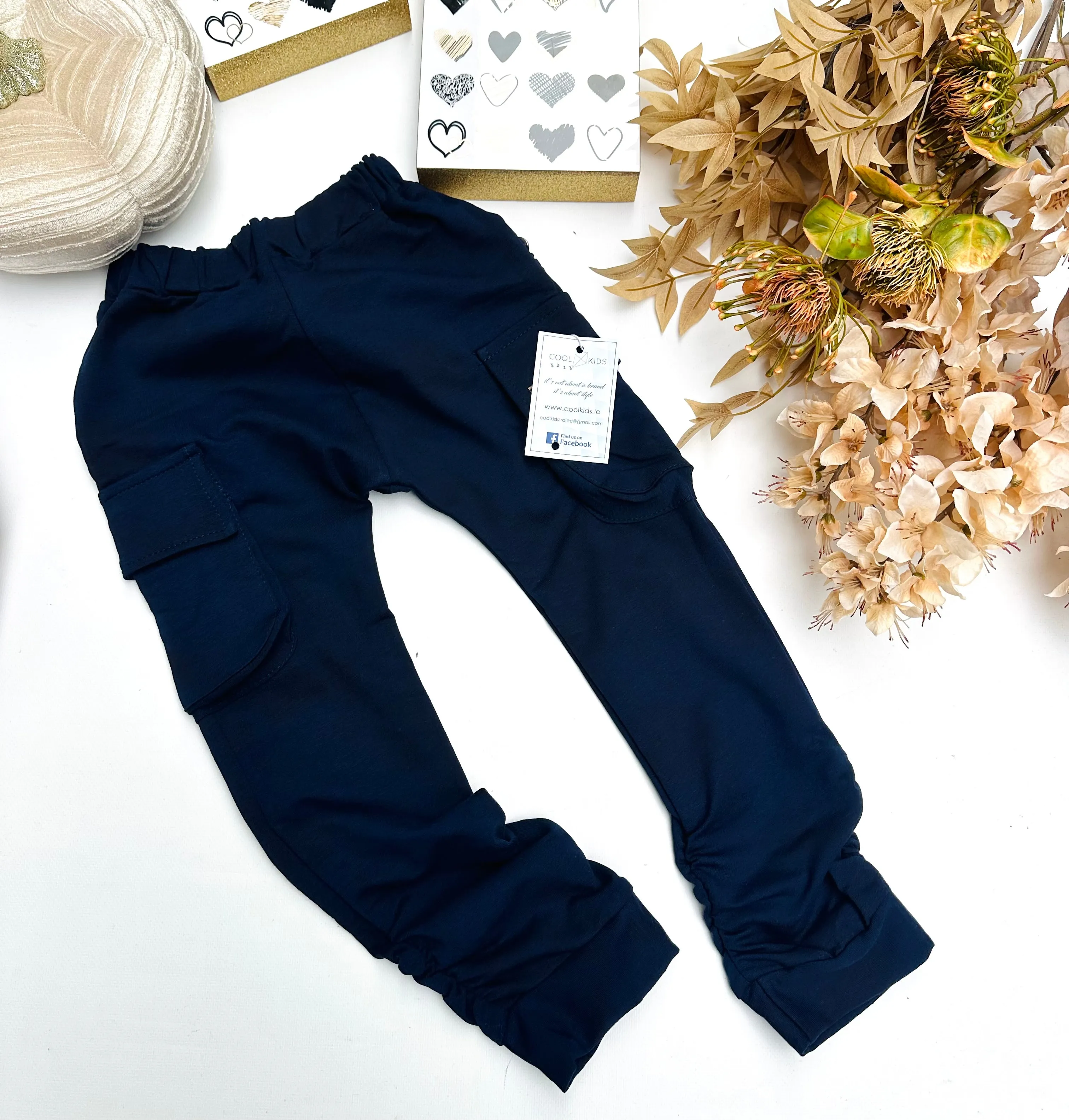 Tie dye navy cargo pants