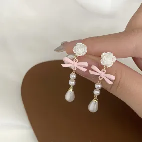 Tina's Itty Bitty Pearls      Earrings Mermaidcore Kawaii Academia Y2K Cottagecore Coquette Fairycore Dollette Princesscore