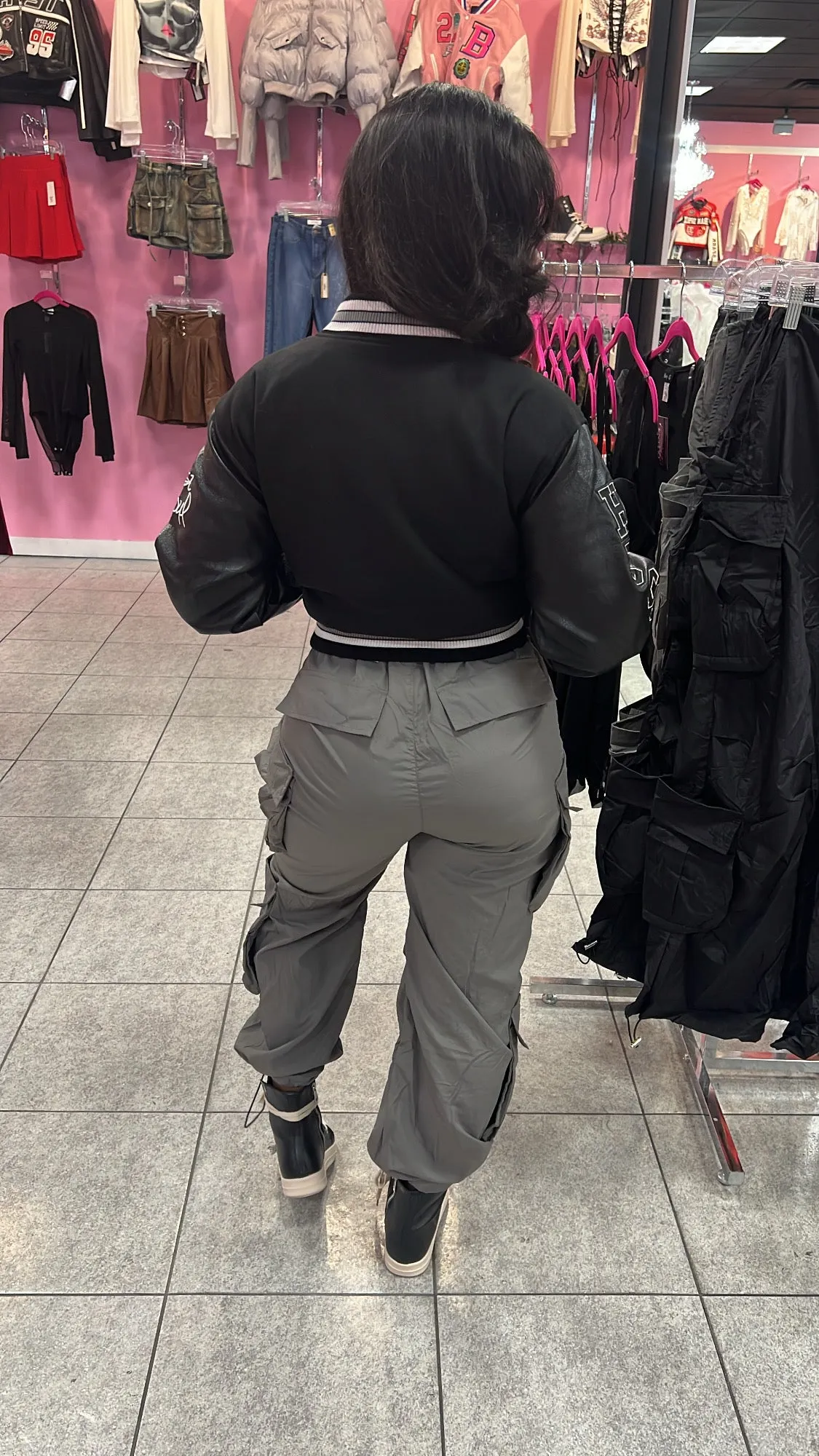 Toggle Cargo Pants - Gray