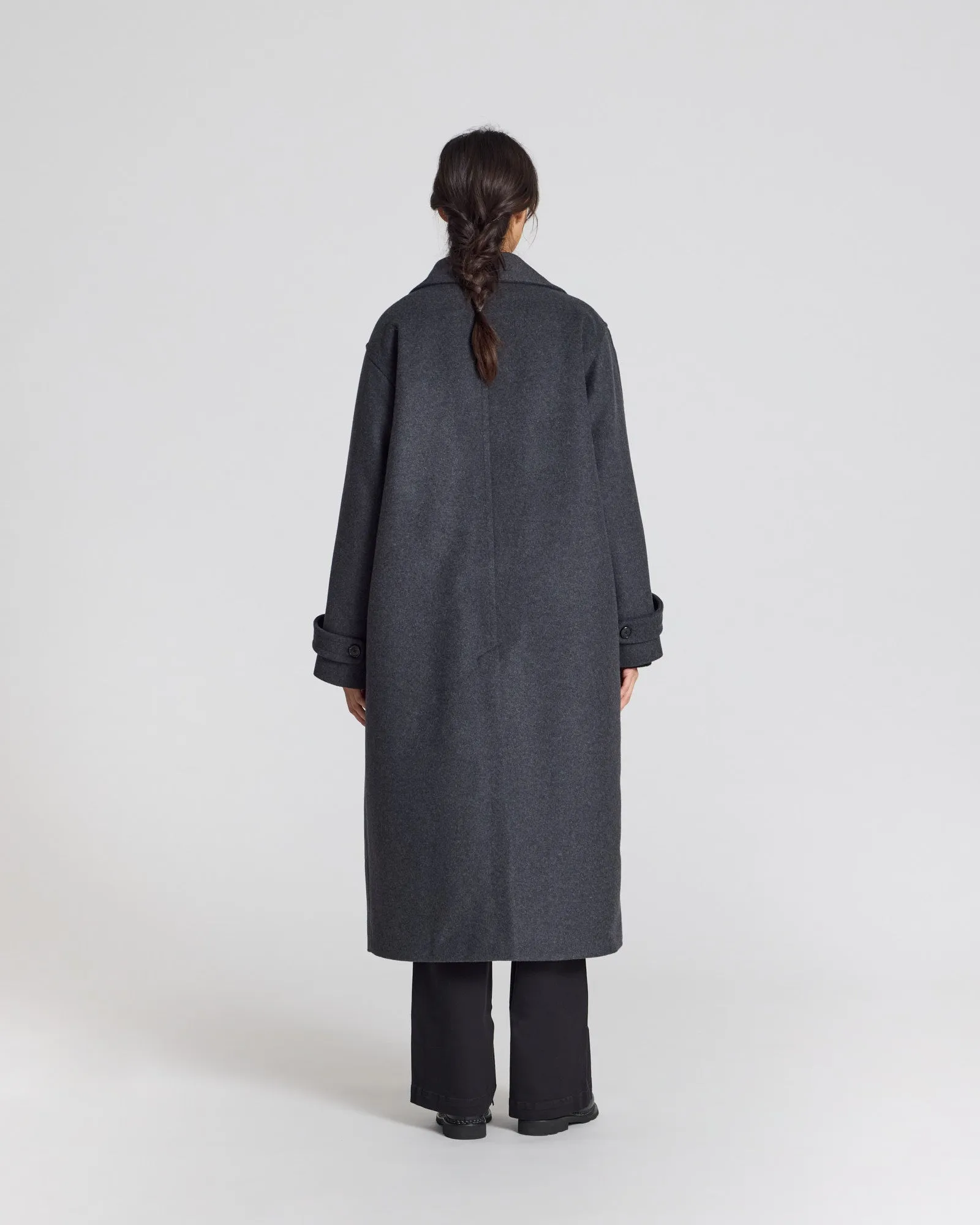 Tove Coat - Dark Grey Melange