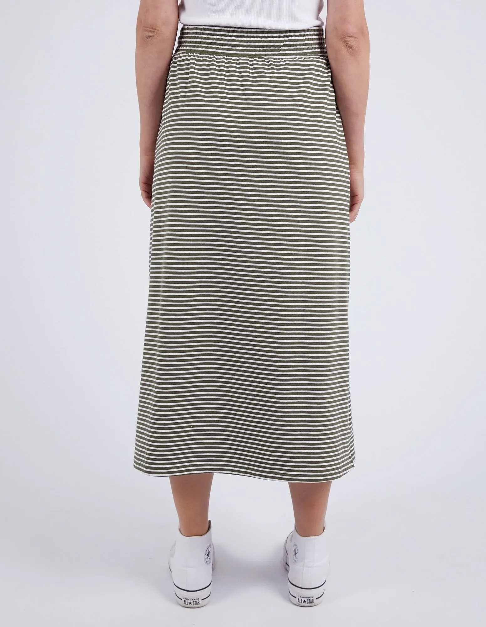 Travel Skirt - Khaki & White