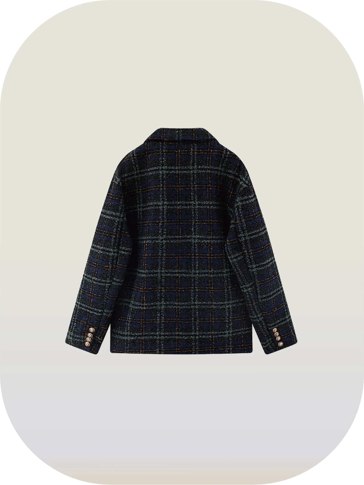 Vintage Check Down Coat