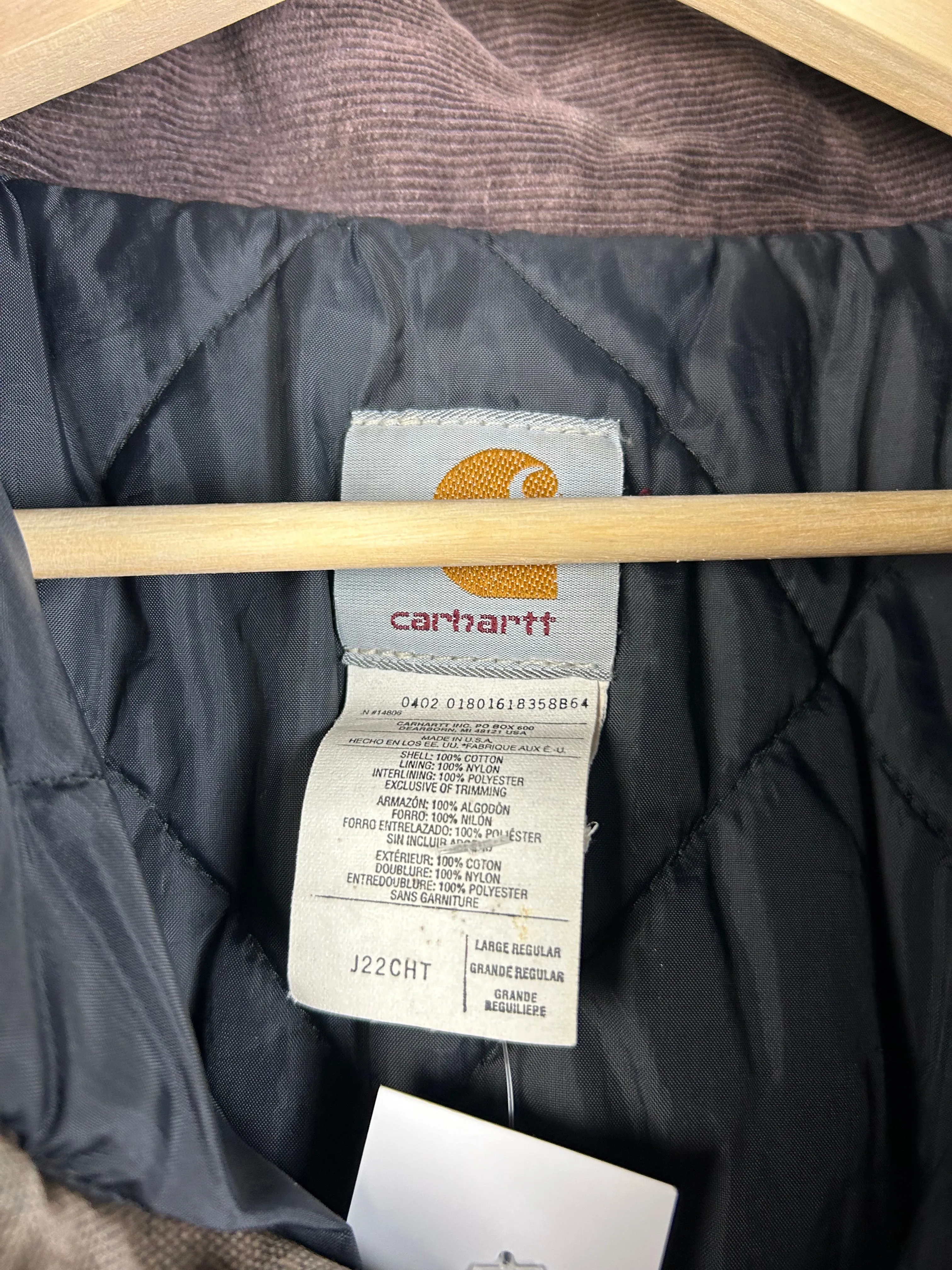 Vintage Y2K Carhartt Arctic Brown Cropped Jacket J22 CHT