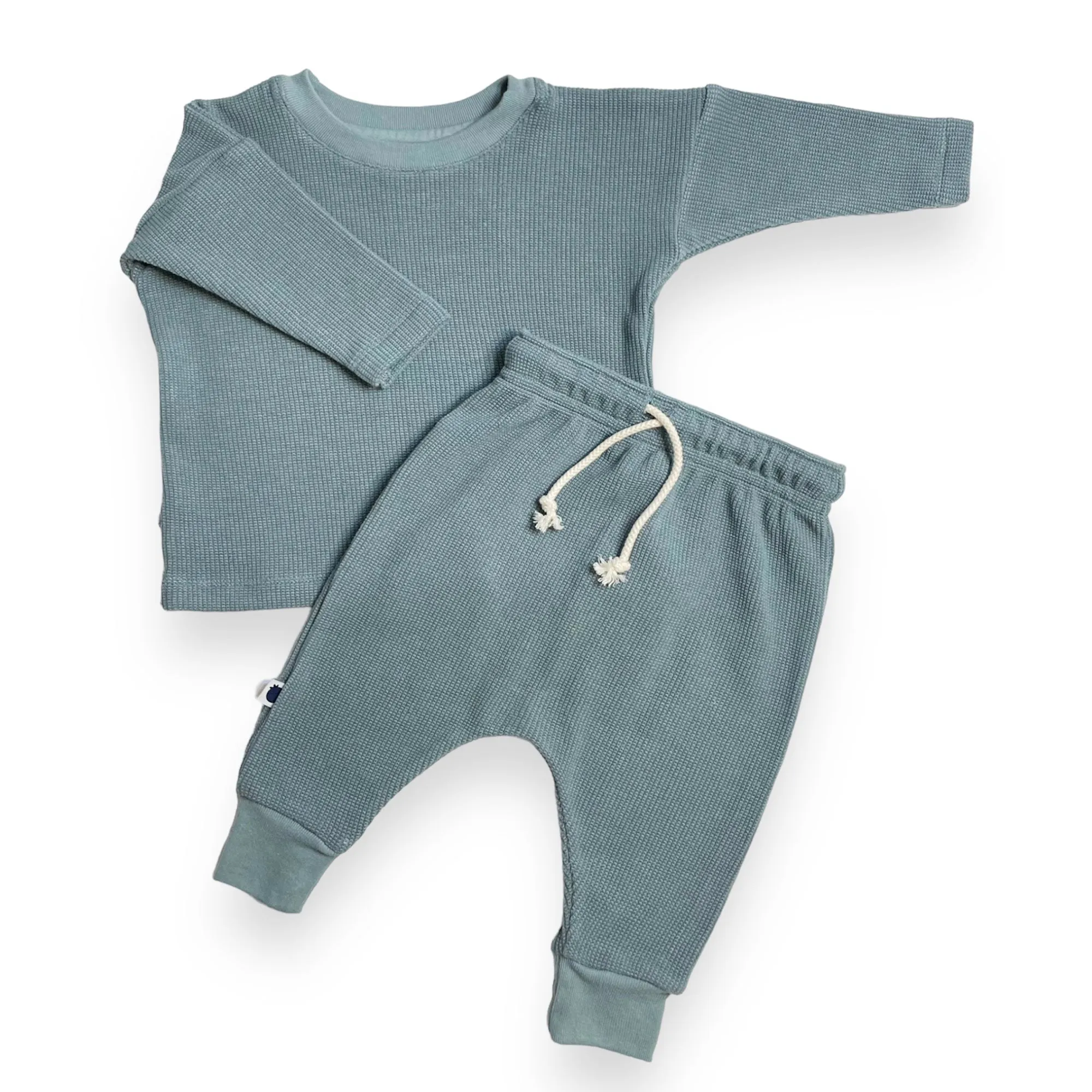 Waffle Harem Pant - Sky Blue