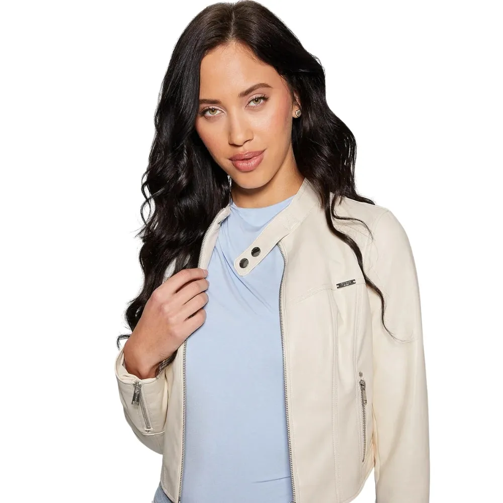 White Anita Moto Jacket