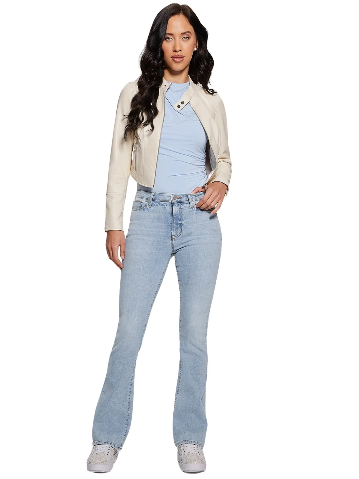 White Anita Moto Jacket