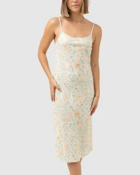 WOMENS PALOMA FLORAL SLIP MIDI DRESS