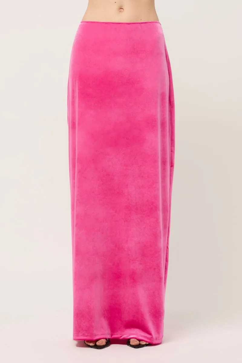 WOMENS VELVET MAXI SKIRT