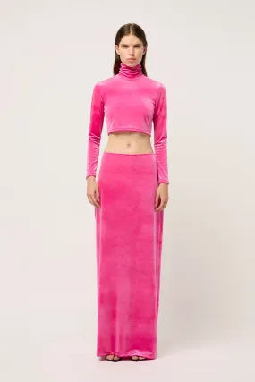 WOMENS VELVET MAXI SKIRT