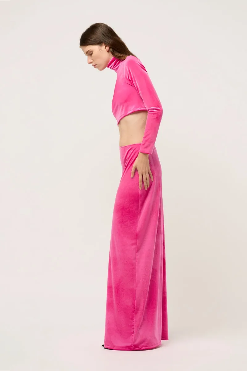 WOMENS VELVET MAXI SKIRT