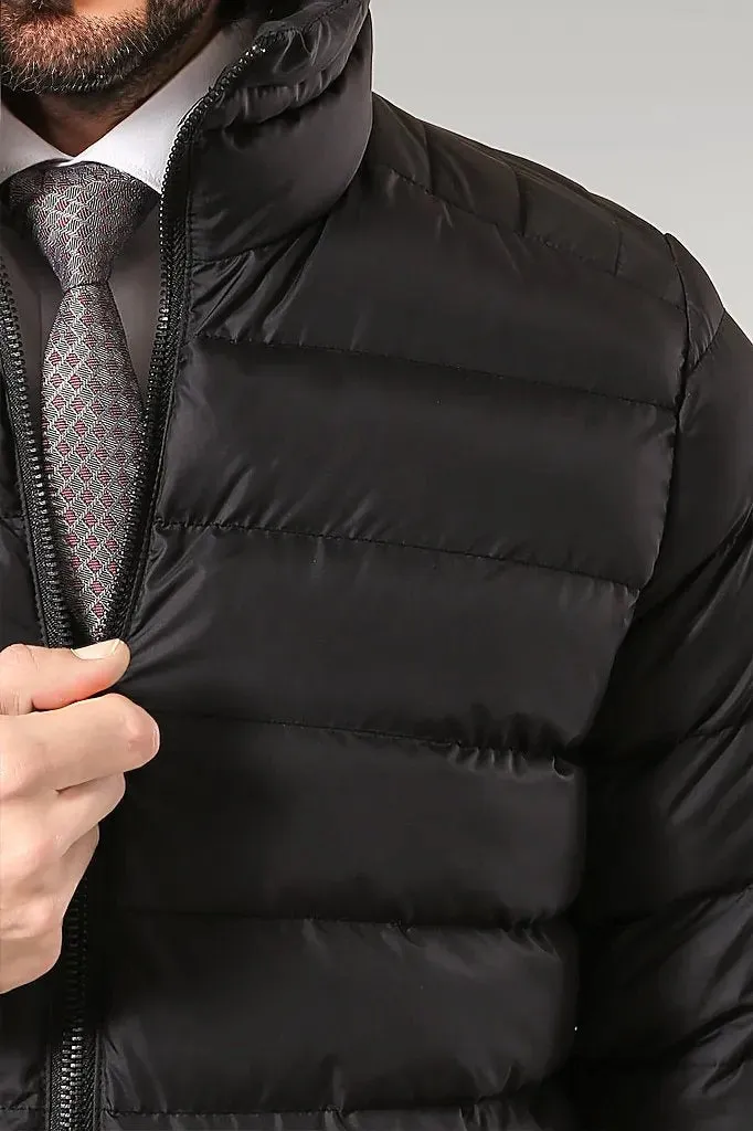 WSS Black Short Men Down Jacket  - Singen