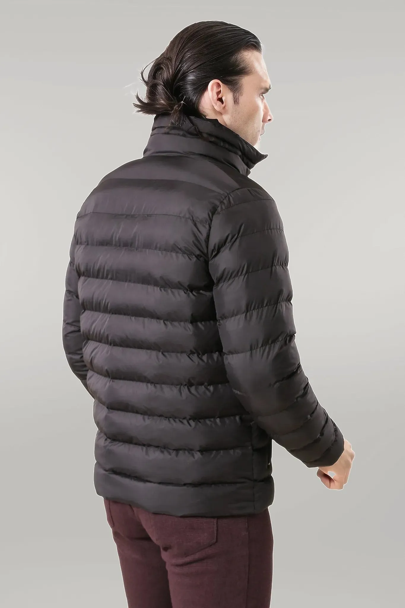 WSS Black Short Men Down Jacket  - Singen