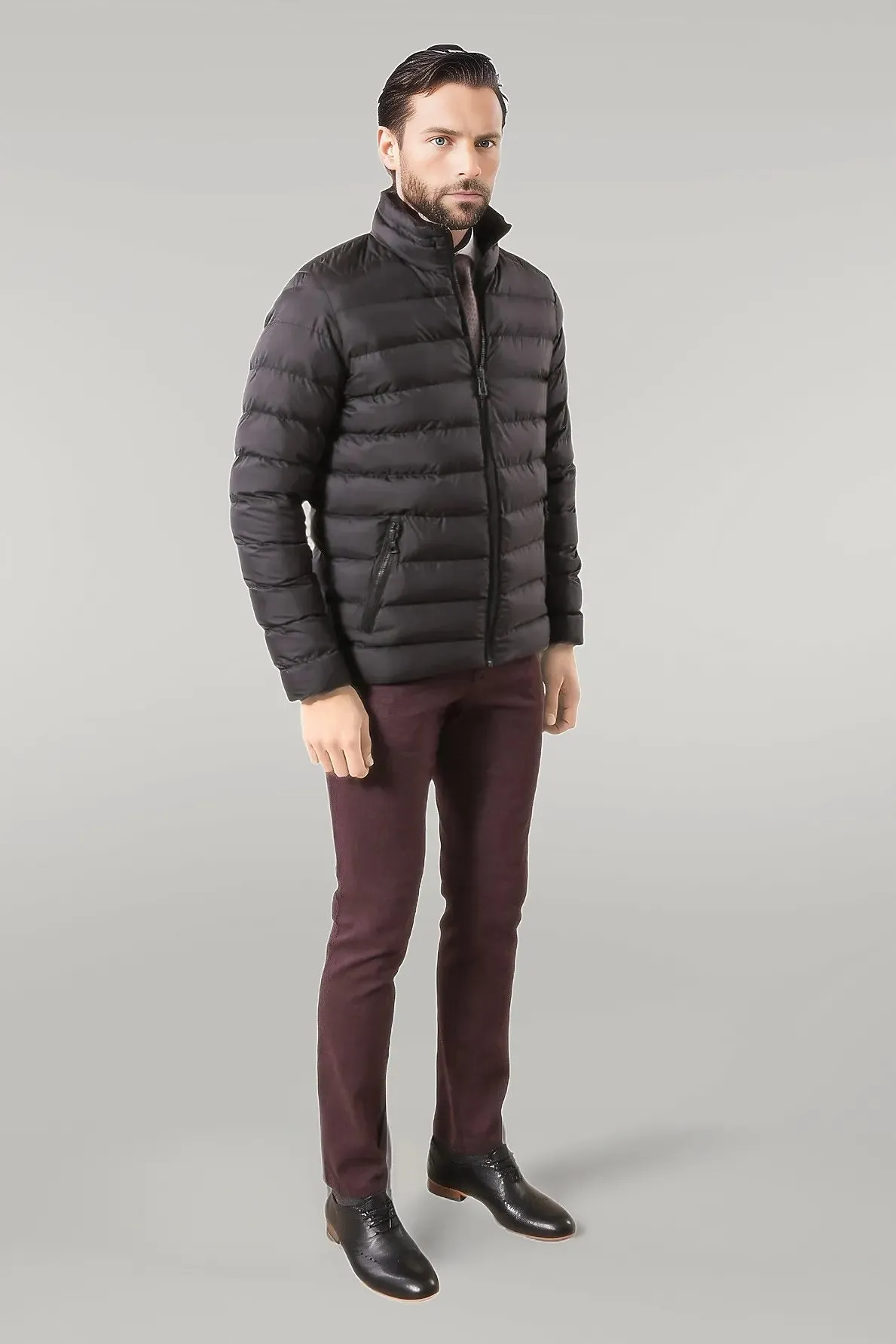WSS Black Short Men Down Jacket  - Singen