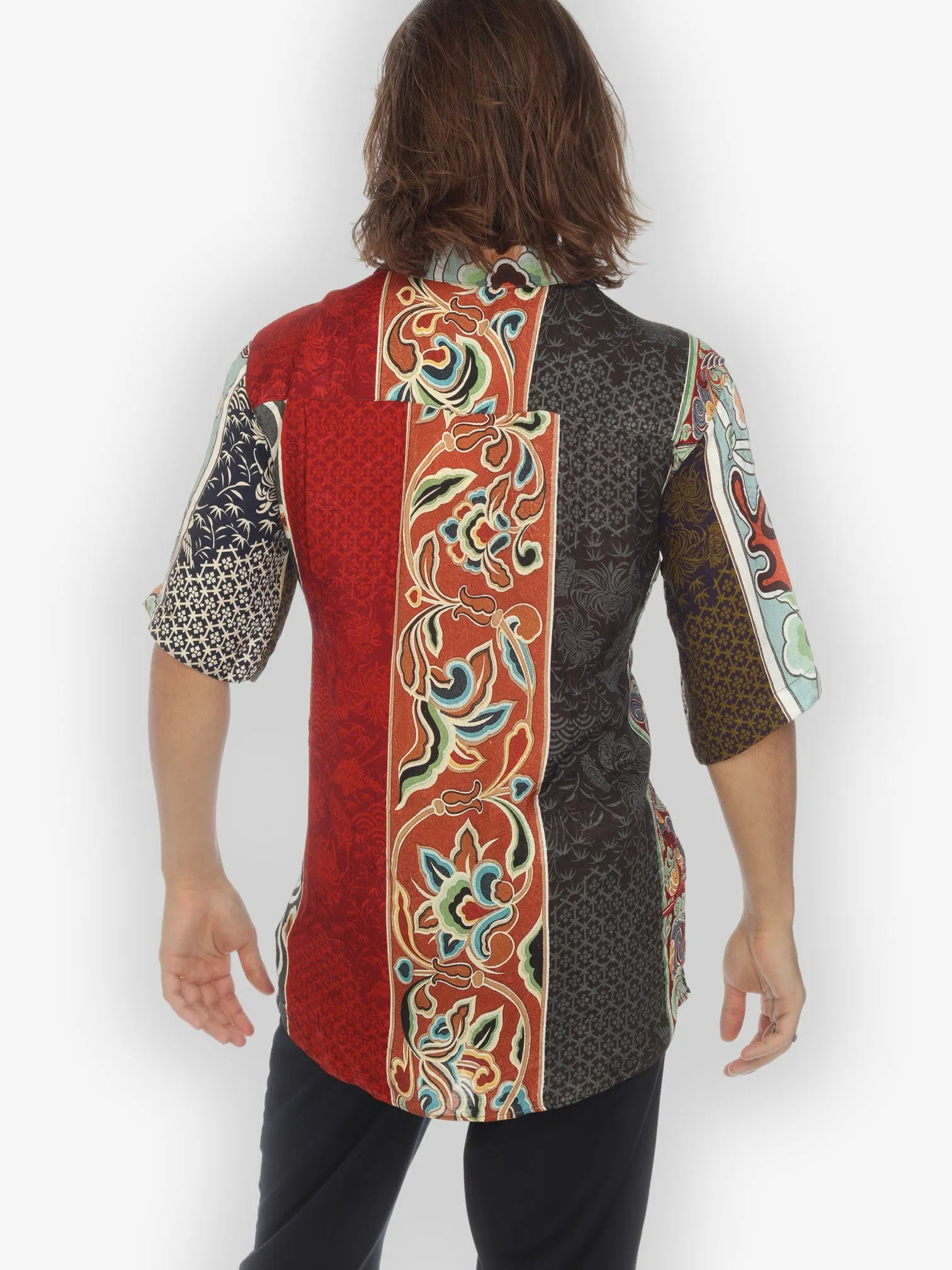 Zen Patchwork Stripe Men’s Shirt